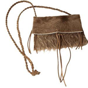 Leather Cowhide Hair On Hide Purse Leather Fringe